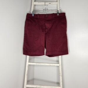 J.Crew mercantile mens 33 9" flex Chino shorts burgundy